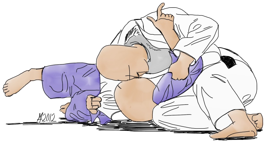 Dessin de Hon-kesa-gatame par Michael Hultström