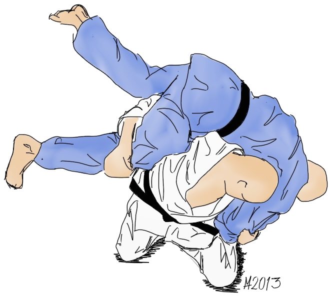 Dessin de Kata-guruma par Michael Hultström