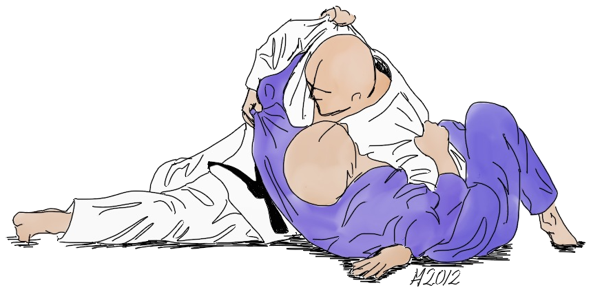 Dessin de Kuzure-kesa-gatame par Michael Hultström