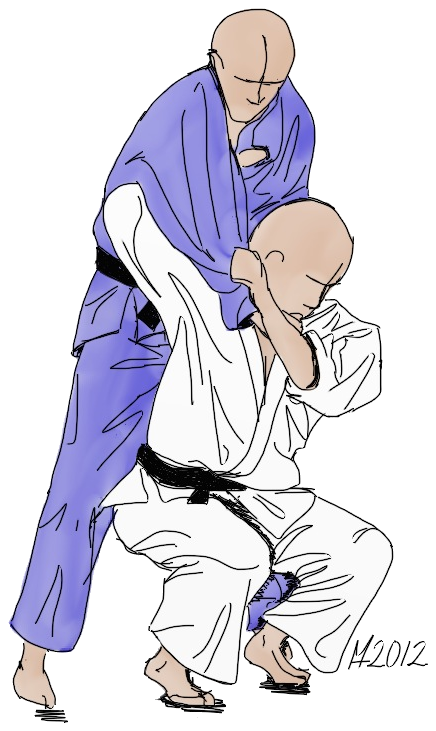 Dessin de Morote-seoi-nage par Michael Hultström
