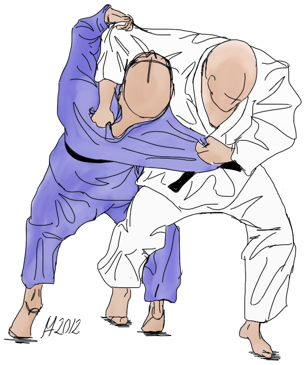 Dessin de O-soto-otoshi par Michael Hultström