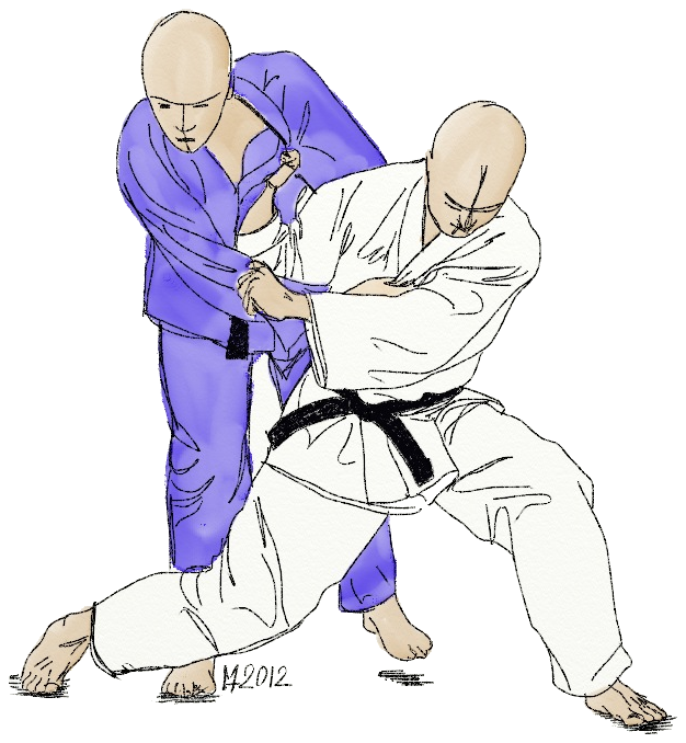 Dessin de Tai-otoshi par Michael Hultström