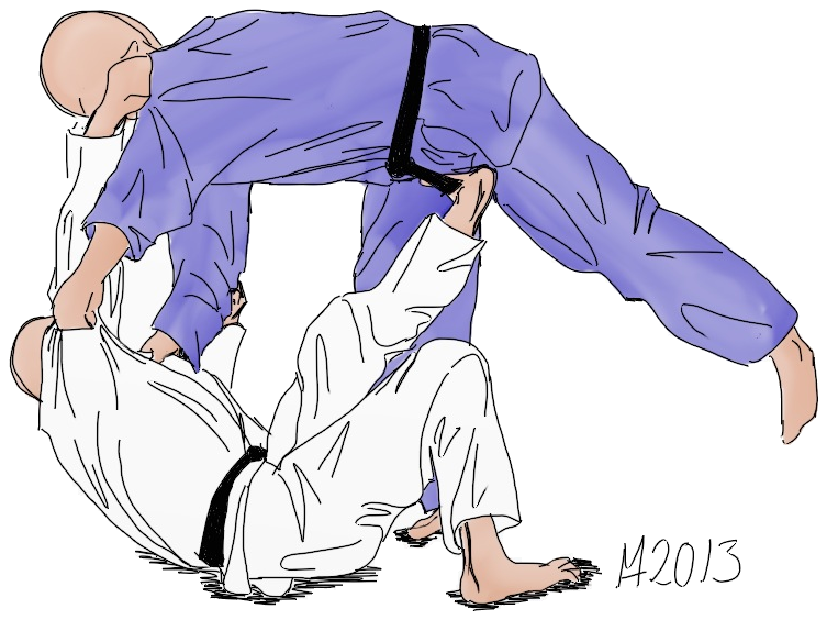 Dessin de Tomoe-nage par Michael Hultström
