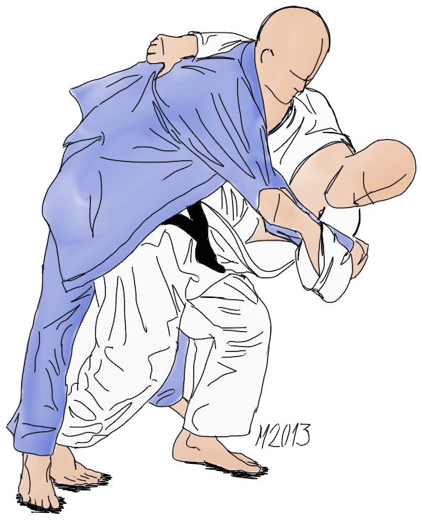 Dessin de Tsuri-goshi par Michael Hultström