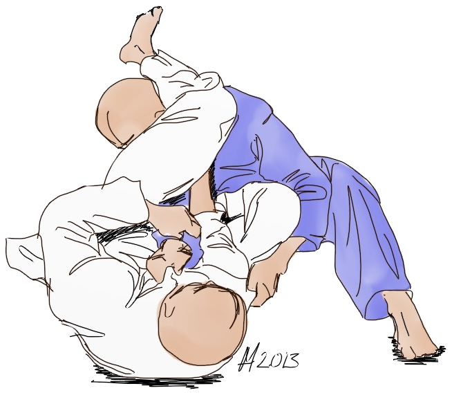 Dessin de Ude-hishigi-juji-gatame par Michael Hultström