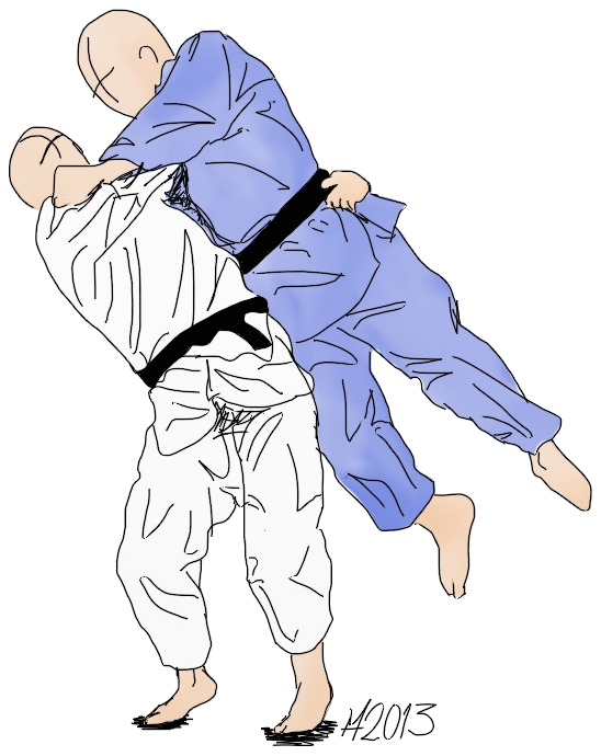Dessin de Utsuri-goshi par Michael Hultström